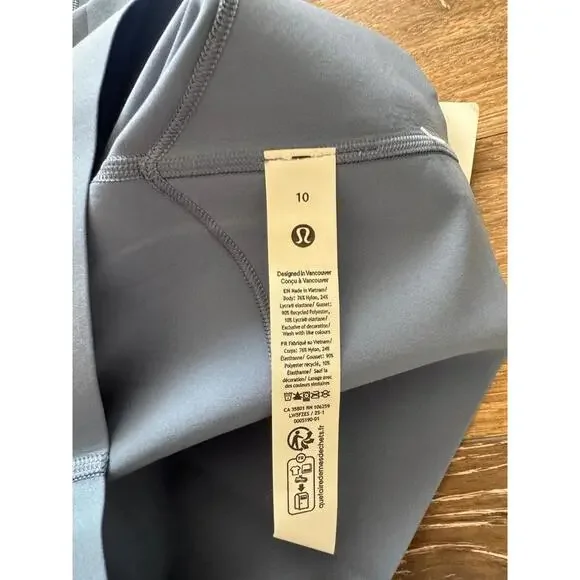 Lululemon Glow Up Tight High Rise 25” Washed Denim Size 10 NWT